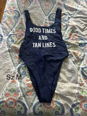 Good Times and Tan Lines Navy One-Piece Swimsuit